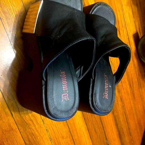 Demonia goth studded platform wedges size 9 - Picture 8 of 8